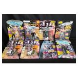 Box of vintage star trek action figures