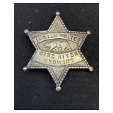 Vintage Sterling silver Indian Police pin