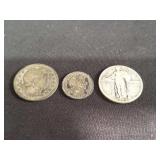 Collection of coins 1929 Silver Standing Liberty