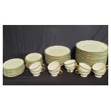 50pc Black Knight dinnerware set