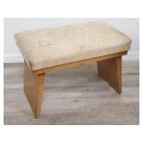 Mid century modern upholstered vanity bench