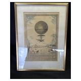 Framed VTG engraving of L