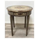 Vintage round occasional table with drawer