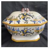 Portugal hand painted lidded serving dish