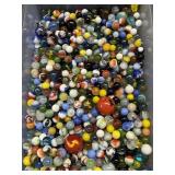 Large group of vintage marbles in box