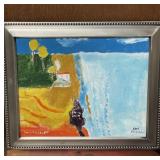 Framed oil on canvas