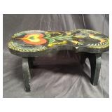 Handpainted wood stool