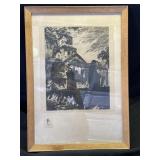 Vintage framed Engraved art