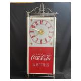 Large vintage Coca Cola metal & plastic clock