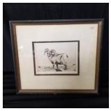 Pencil signed & numbered lithograph in frame