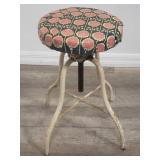 Vintage iron adjustable stool