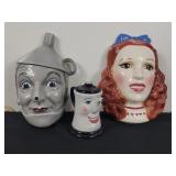 Vintage Dorothy & Tin Man Clay Att decor & shaker