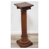 Vintage column form wood pedestal