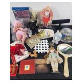 Vintage misc items: Bergenguer baby, porcelain