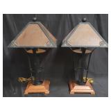 Arts & crafts-style table lamp