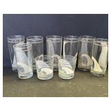 9 Vintage wave design drinking glasses