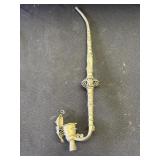 Antique Asian brass butterfly design pipe