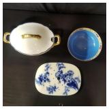 Group of porcelain bowl and soup tureen