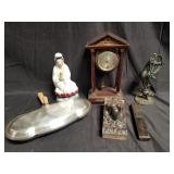 Box of miscellaneous, porcelain Asian figure,