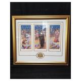 Pencil signed framed commemorative edition