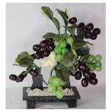 Vintage carved jade grapevine table decor