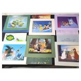 Vintage Disney lithographs gold foil seals
