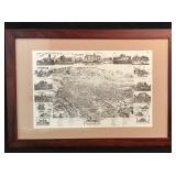 Large reproduction 1893 Pasadena aerial