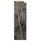 Vintage sterling band wood cane