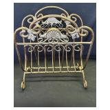 Vintage brass magazine rack