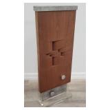 Mid century folk art on lucite base