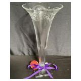 William Yeoward crystal tulip vase with original