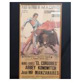 Vintage Plaza de toros de Madrid framed poster