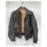 Vintage leather bomber jacket size 38