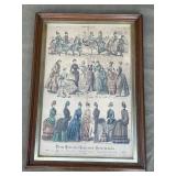 Antique Victorian young ladies print