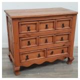 Vintage knotty pine chest of drawers, made in