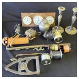 Group of vtg brass & metal miscellaneous items