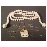 Pair of rose quartz jewelry