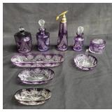 Group of vintage cut glass