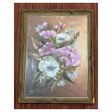 VTG framed signed Linda Lee oil painting