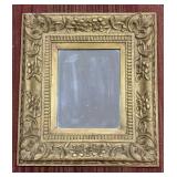 Vintage wood framed wall mirror