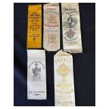 5 Antique 1886 St. Louis silk Knights Templar