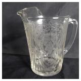 Vintage Depression glass Royal Lace pitcher