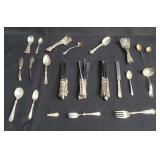 Group of vintage silver plated flatware
