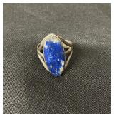 Vintage sterling silver lapis ring