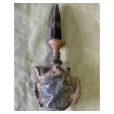 Antique leather flask with stopper