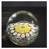 Murano glass milefiori paperweight