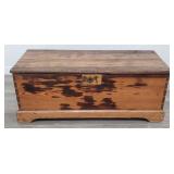 Antique pine blanket chest