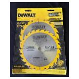 2 DeWalt  6 1/2" metal saw blades