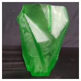 Vintage Art Deco geometric glass vase