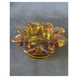 Vintage amber glass ashtray